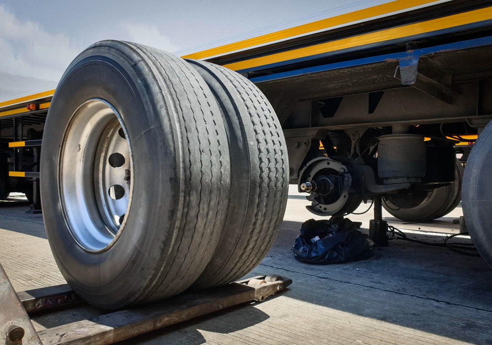 truck-spare-wheels-tyre-waiting-for-to-change-semi-truck-maintenace-and-repairing